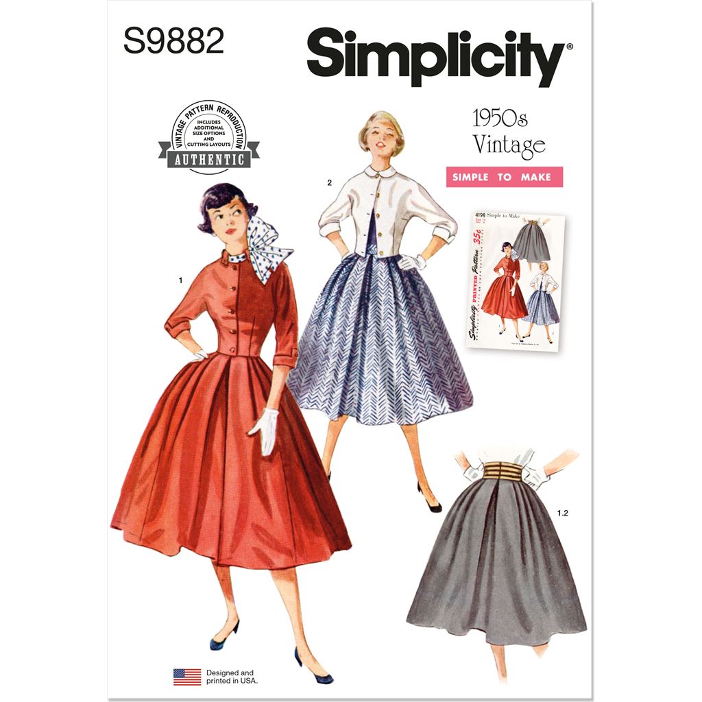 Simplicity Sewing Pattern S9882 Misses Skirt and Jacket 9882 Image 1 From Patternsandplains.com