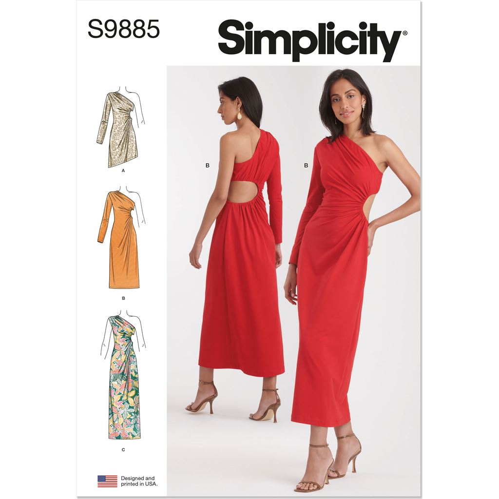 Simplicity Sewing Pattern S9885 Misses Knit Dress in Three Lengths 9885 Image 1 From Patternsandplains.com