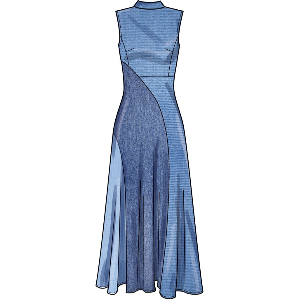 Simplicity Sewing Pattern S9886 Misses Dress with Length Variations 9886 Image 3 From Patternsandplains.com