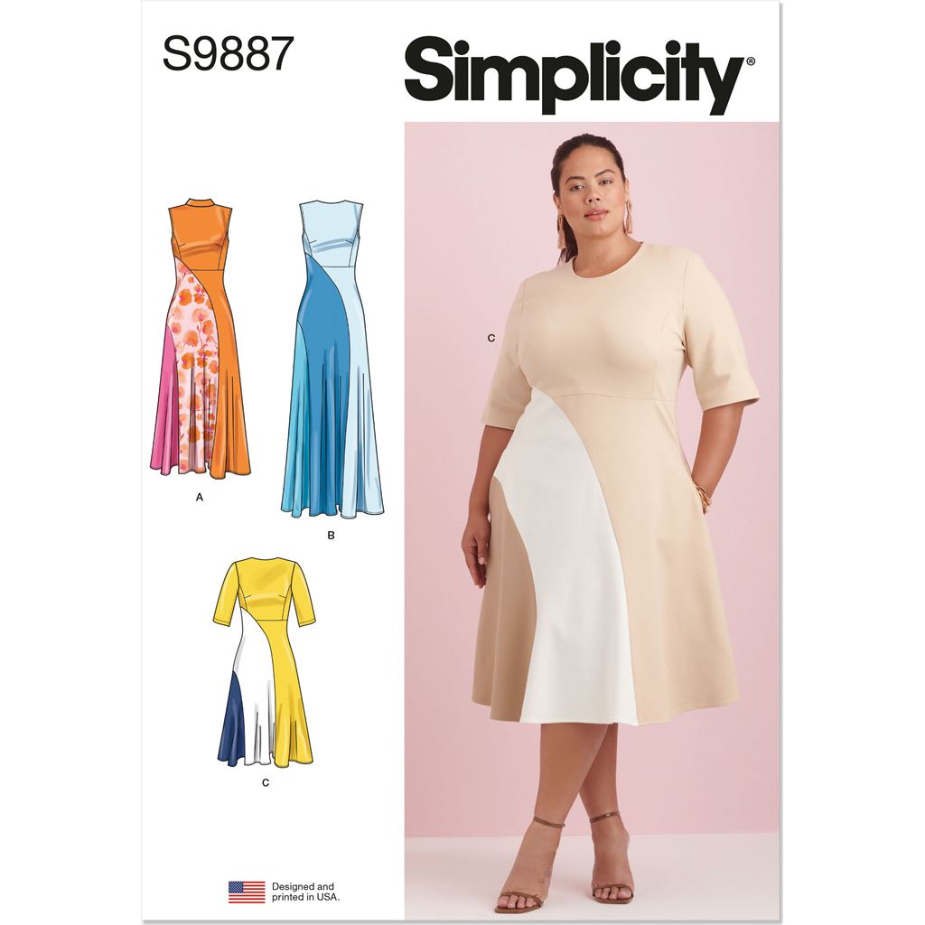 Simplicity Sewing Pattern S9887 Womens Dress with Length Variations 9887 Image 1 From Patternsandplains.com