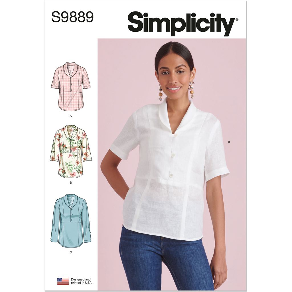 Simplicity Sewing Pattern S9889 Misses Tops 9889 Image 1 From Patternsandplains.com