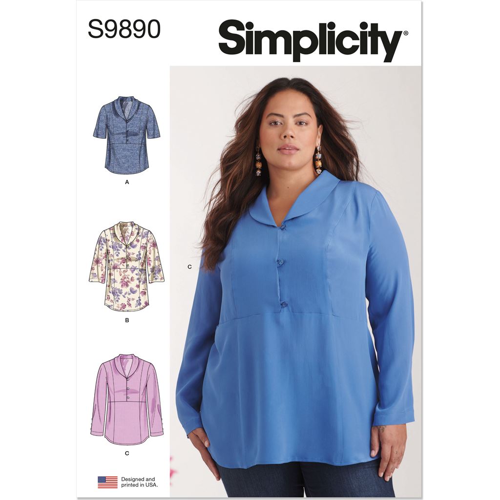 Simplicity Sewing Pattern S9890 Womens Tops 9890 Image 1 From Patternsandplains.com