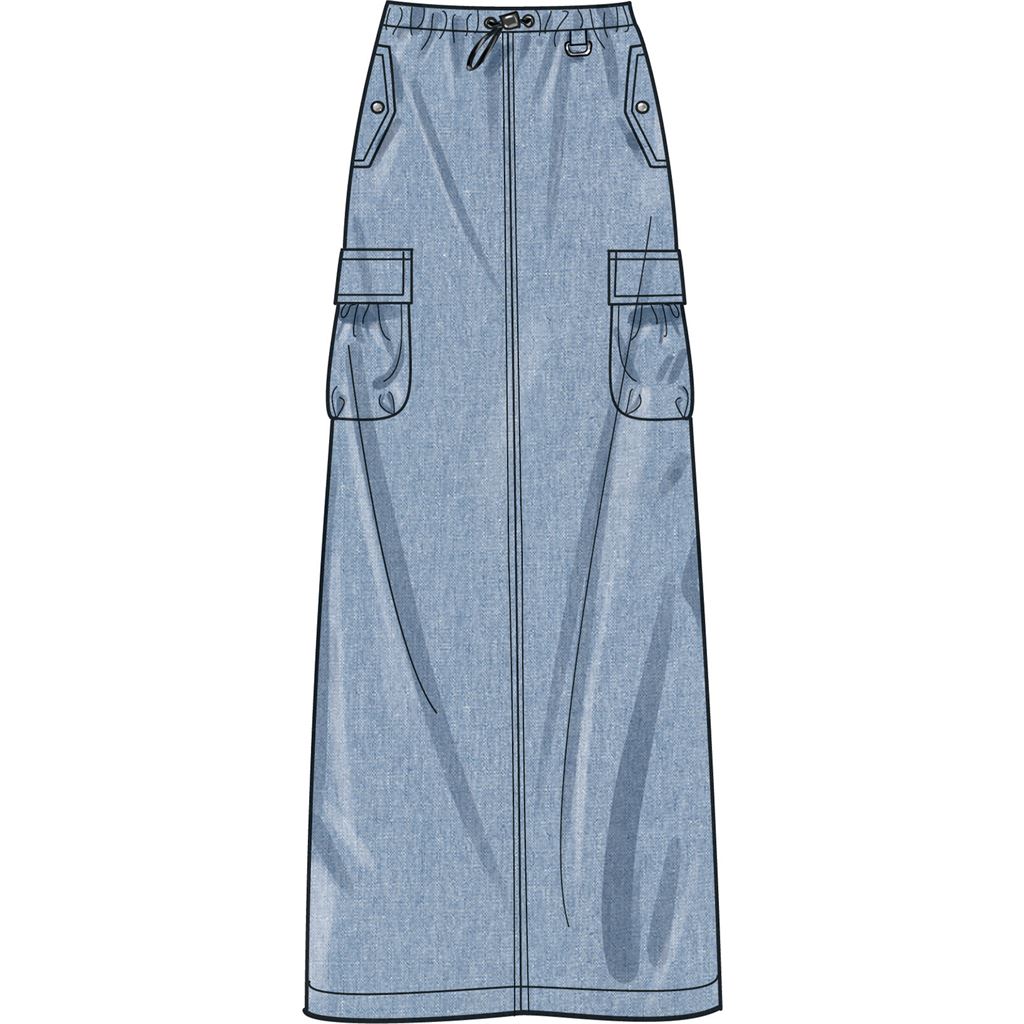 Simplicity Sewing Pattern S9891 Misses Skirt In Three Lengths 9891 Image 5 From Patternsandplains.com