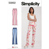 Simplicity Sewing Pattern S9892 Misses Jeans 9892 Image 1 From Patternsandplains.com
