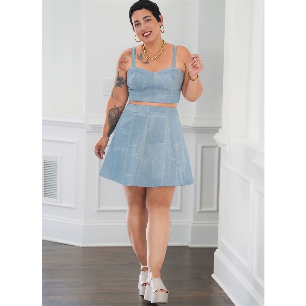 Simplicity Sewing Pattern S9894 Misses and Womens Top and Skirt in Two Lengths By Mimi G Style 9894 Image 4 From Patternsandplains.com