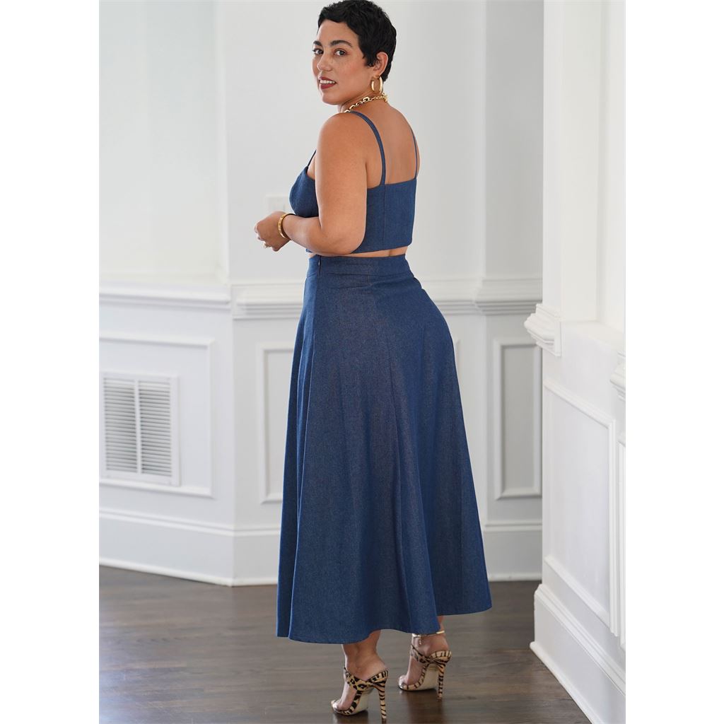 Simplicity Sewing Pattern S9894 Misses and Womens Top and Skirt in Two Lengths By Mimi G Style 9894 Image 5 From Patternsandplains.com