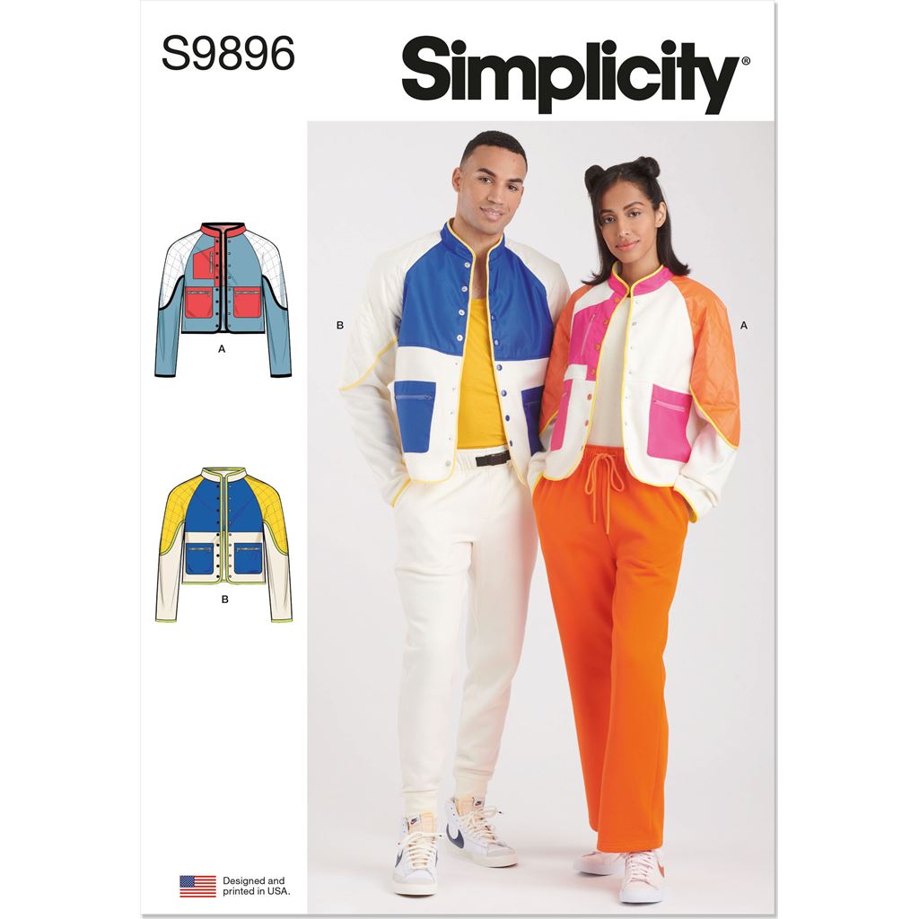 Simplicity Sewing Pattern S9896 Unisex Jacket In Two Lengths 9896 Image 1 From Patternsandplains.com