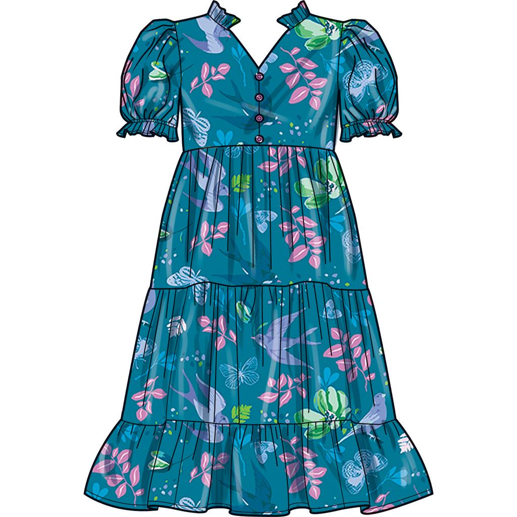 Simplicity Sewing Pattern S9900 Childrens and Girls Dress with Sleeve and Length Variations 9900 Image 4 From Patternsandplains.com