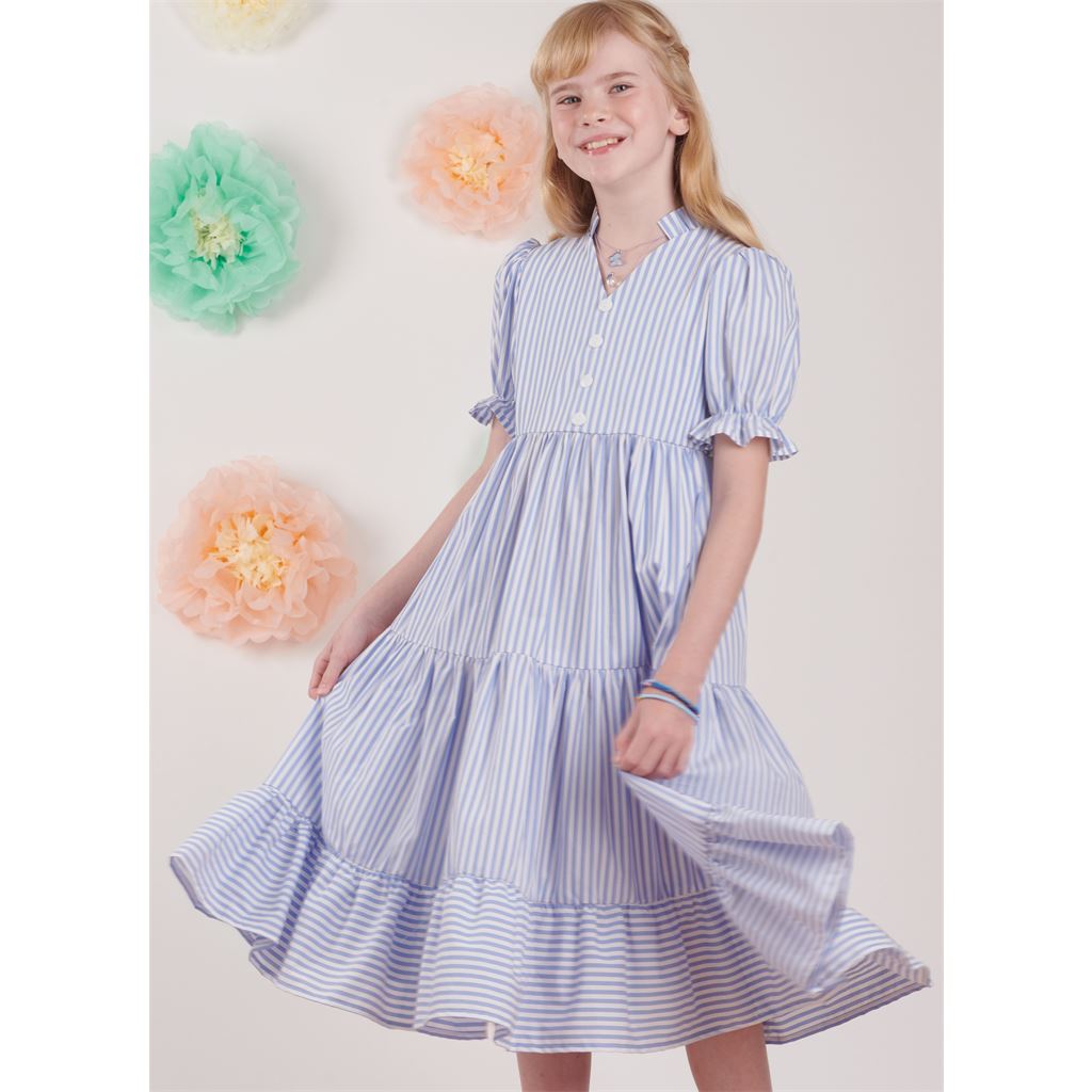 Simplicity Sewing Pattern S9900 Childrens and Girls Dress with Sleeve and Length Variations 9900 Image 7 From Patternsandplains.com