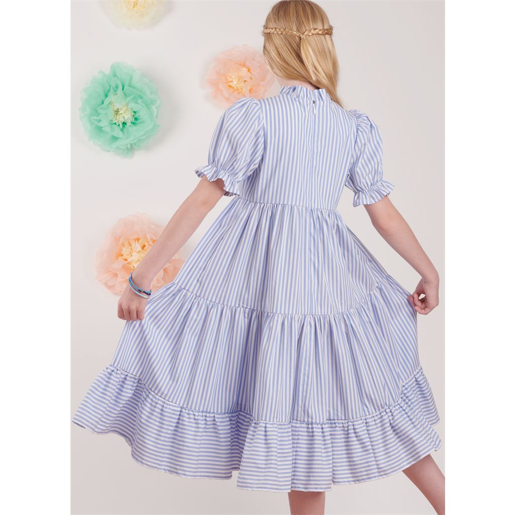 Simplicity Sewing Pattern S9900 Childrens and Girls Dress with Sleeve and Length Variations 9900 Image 9 From Patternsandplains.com