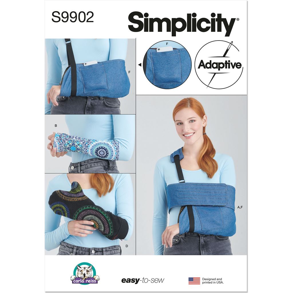 Simplicity Sewing Pattern S9902 Wrap Sleeves and Mitt in Two Sizes and Sling By Carla Reiss Design 9902 Image 1 From Patternsandplains.com