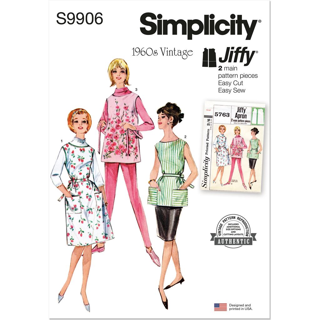 Simplicity Sewing Pattern S9906 Misses Apron in Two Lengths 9906 Image 1 From Patternsandplains.com