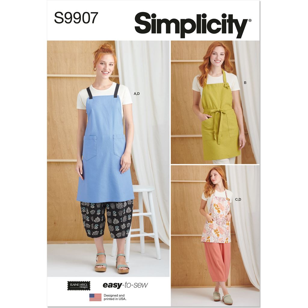 Simplicity Sewing Pattern S9907 Misses Aprons and Pants By Elaine Heigl Designs 9907 Image 1 From Patternsandplains.com