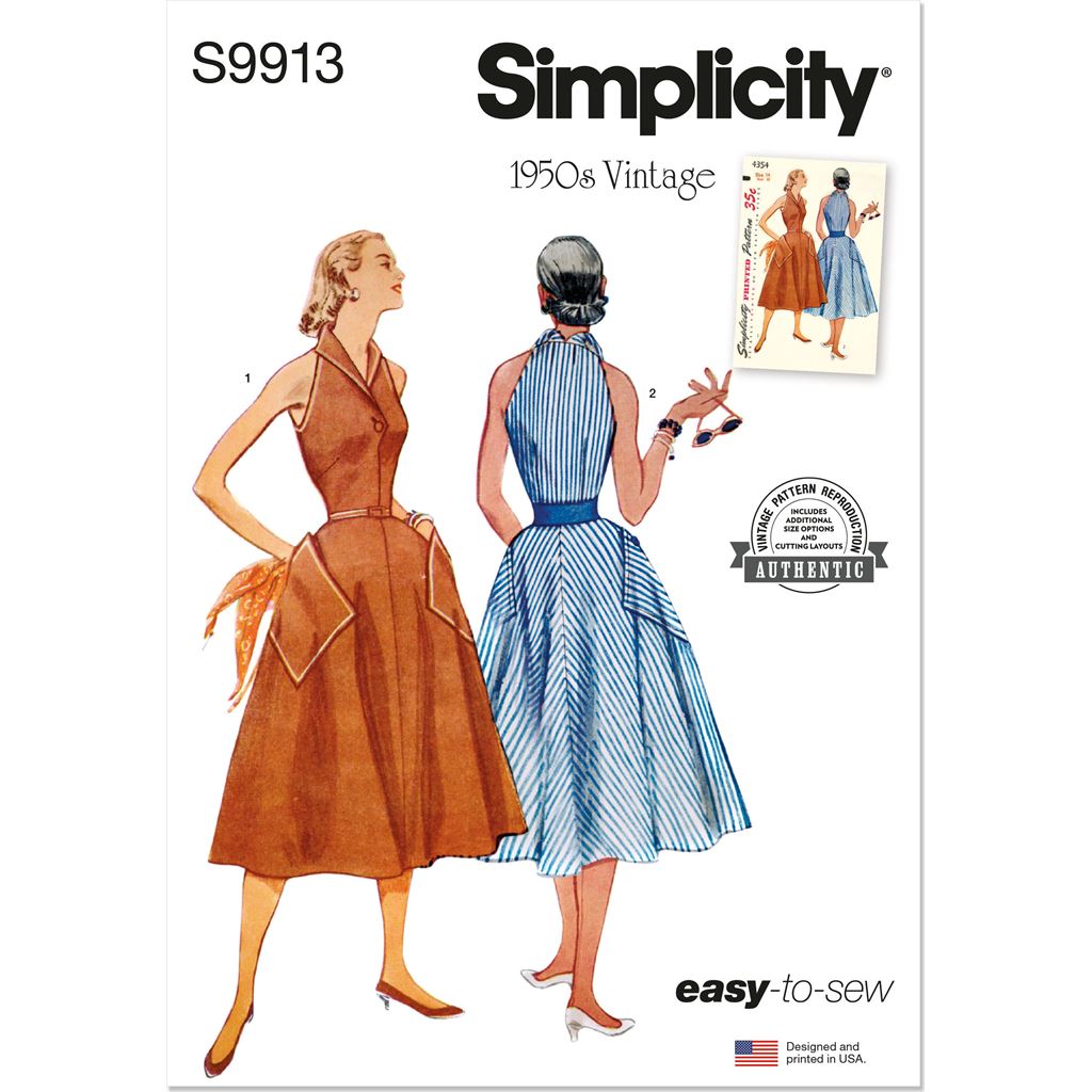 Simplicity Sewing Pattern S9913 Misses Dress 9913 Image 1 From Patternsandplains.com