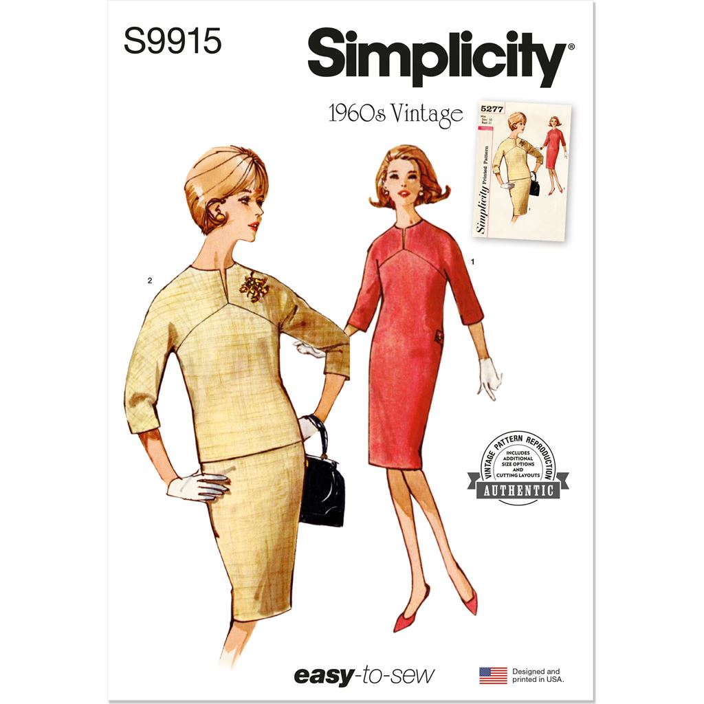 Simplicity Sewing Pattern S9915 Misses Dresses 9915 Image 1 From Patternsandplains.com