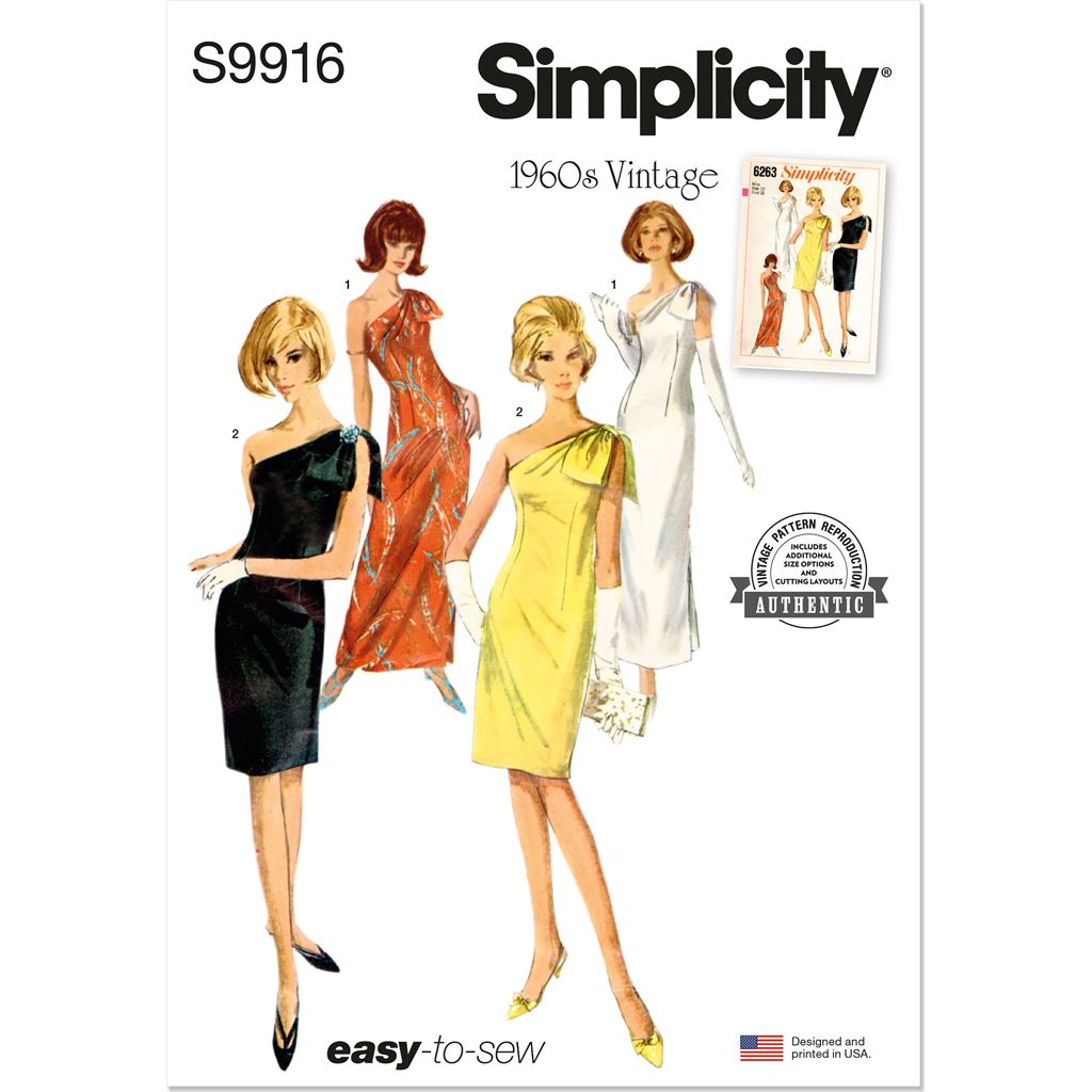 Simplicity Sewing Pattern S9916 Misses Dress in Two Lengths 9916 Image 1 From Patternsandplains.com