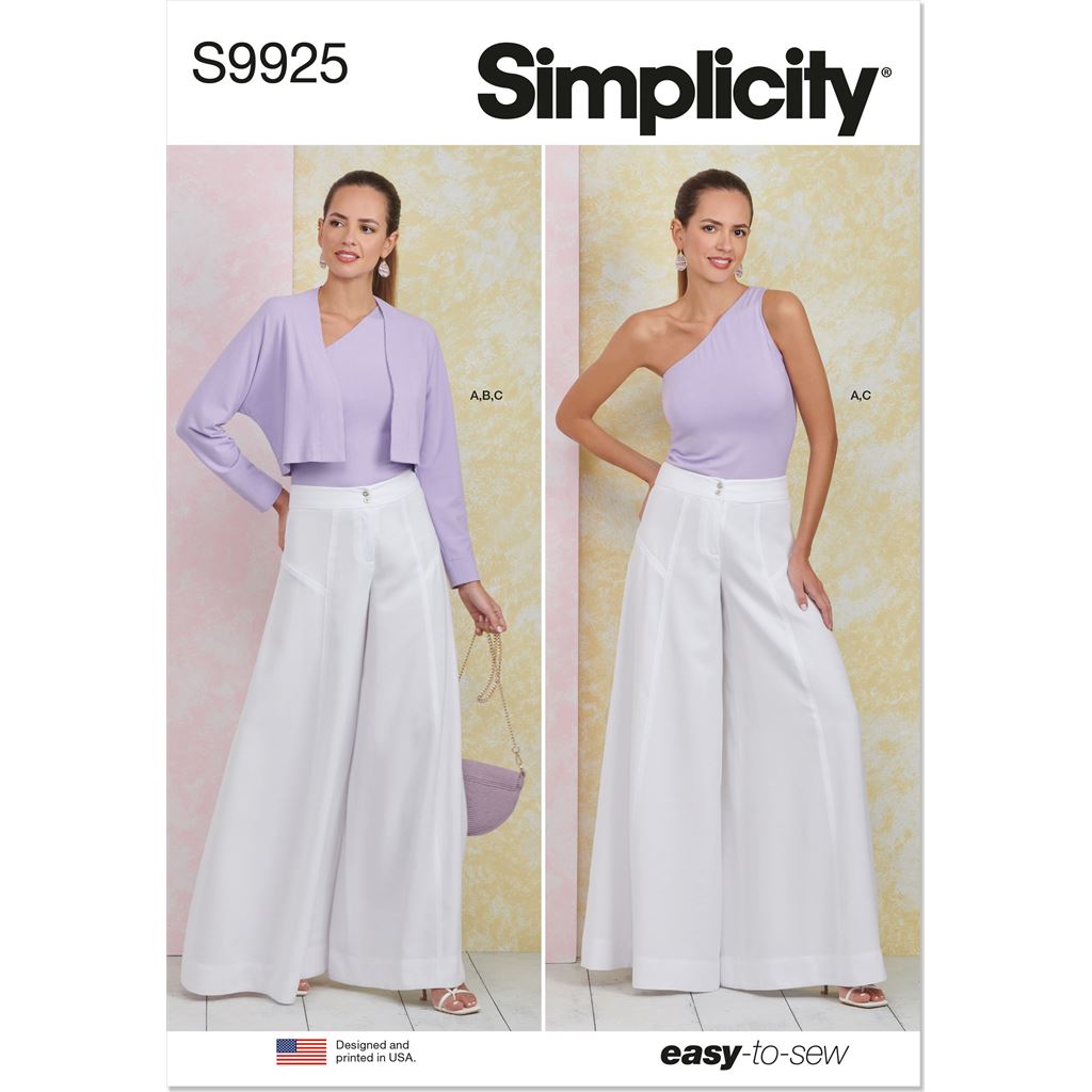 Simplicity Sewing Pattern S9925 Misses Pants Knit Shrug and Top 9925 Image 1 From Patternsandplains.com