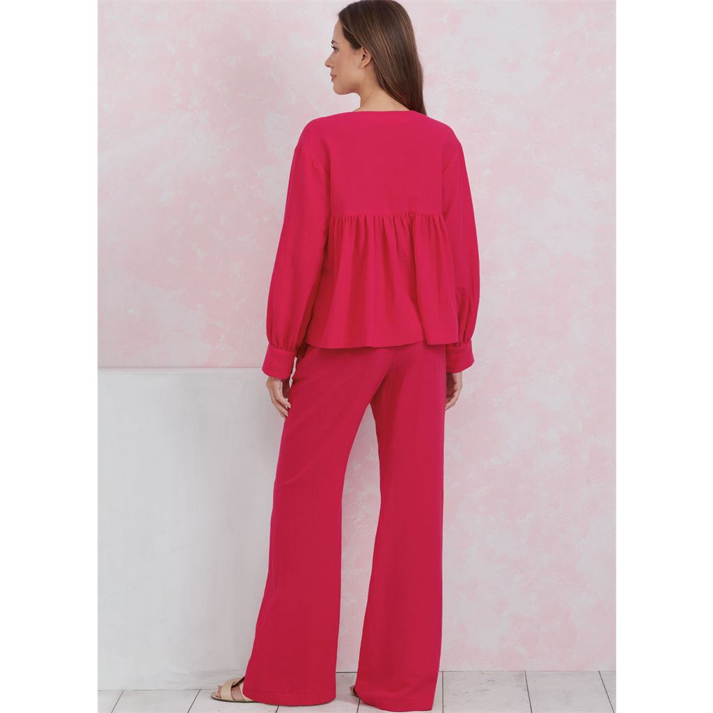 Simplicity Sewing Pattern S9928 Misses Lounge Tops Pants and Shorts 9928 Image 9 From Patternsandplains.com