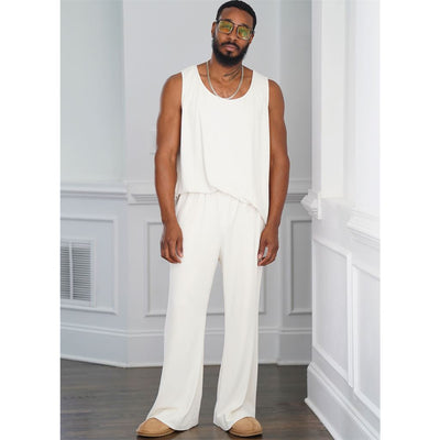 Simplicity Sewing Pattern S9931 Mens Robe Knit Tank Top Pants and Shorts by Norris Danta Ford 9931 Image 4 From Patternsandplains.com