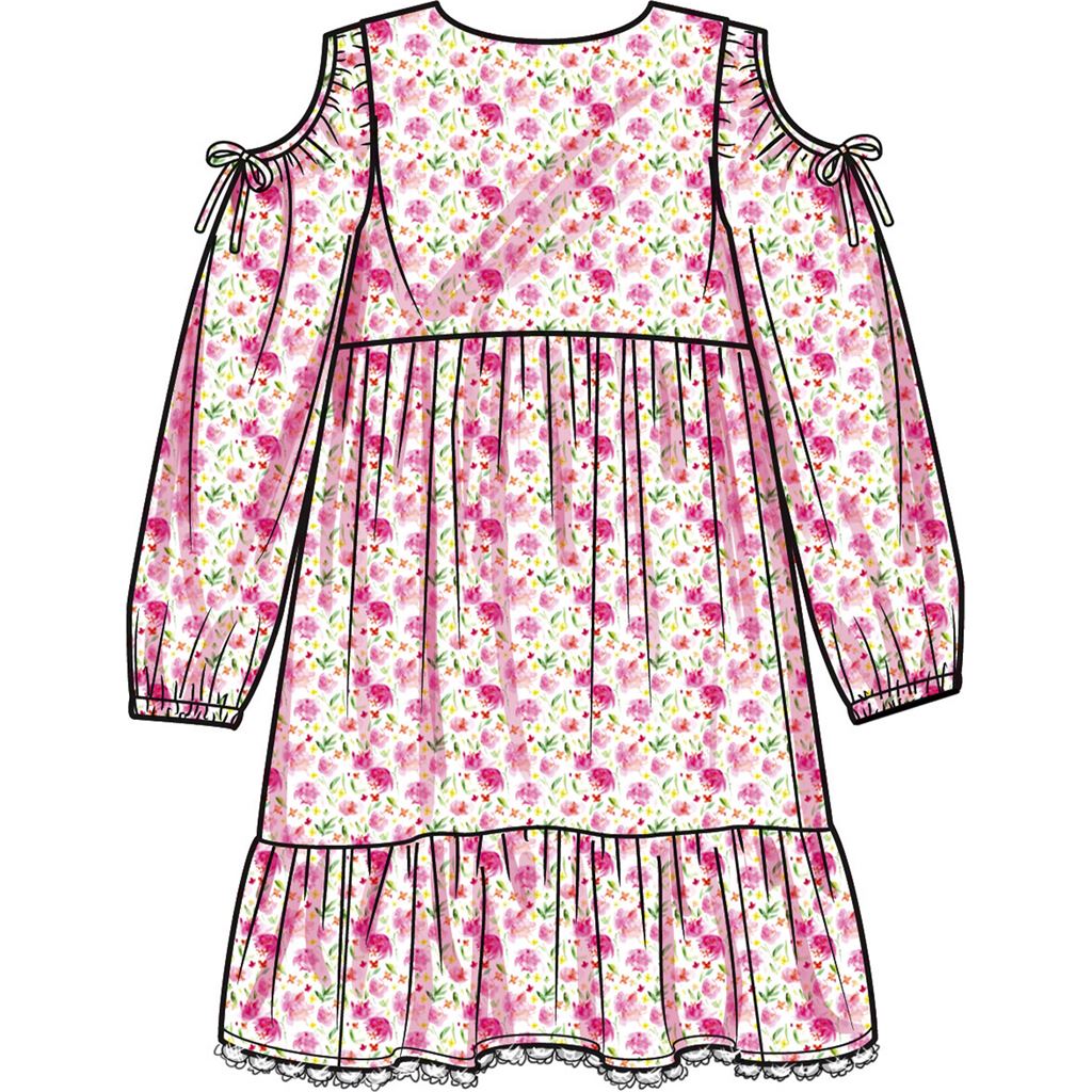 Simplicity Sewing Pattern S9933 Childrens and Girls Dress with Sleeve Variations 9933 Image 3 From Patternsandplains.com