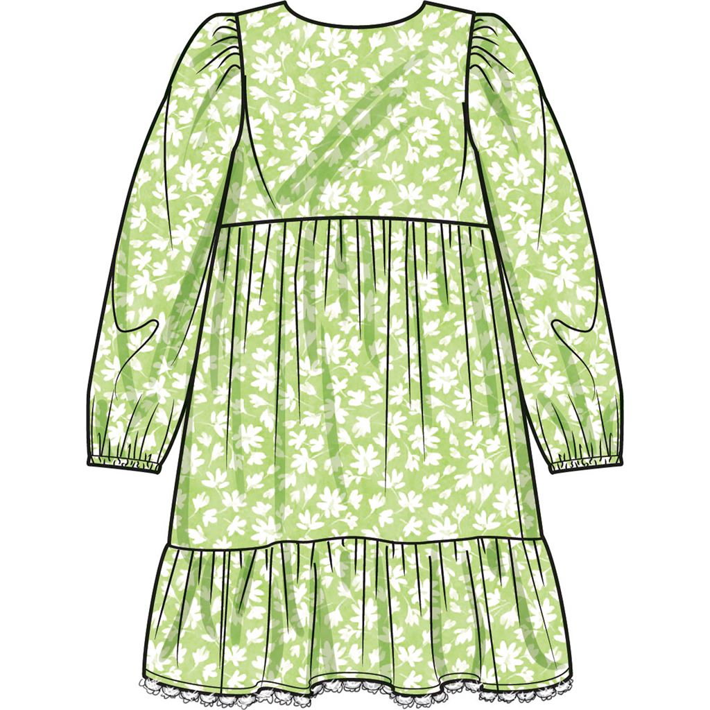 Simplicity Sewing Pattern S9933 Childrens and Girls Dress with Sleeve Variations 9933 Image 5 From Patternsandplains.com