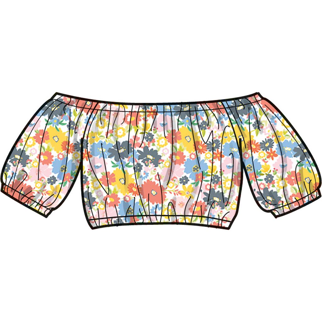 Simplicity Sewing Pattern S9934 Girls Tops and Skirts 9934 Image 4 From Patternsandplains.com