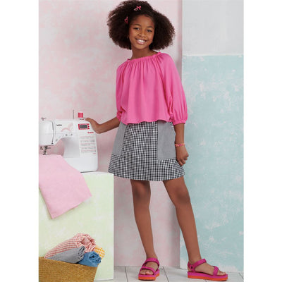 Simplicity Sewing Pattern S9934 Girls Tops and Skirts 9934 Image 7 From Patternsandplains.com