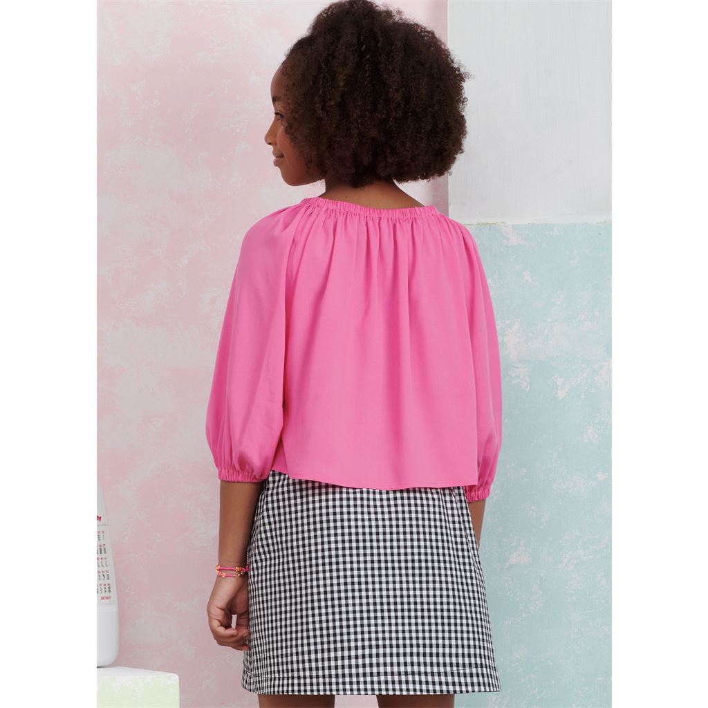 Simplicity Sewing Pattern S9934 Girls Tops and Skirts 9934 Image 8 From Patternsandplains.com