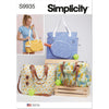 Simplicity Sewing Pattern S9935 Totes and Pickleball Paddle Cover 9935 Image 1 From Patternsandplains.com