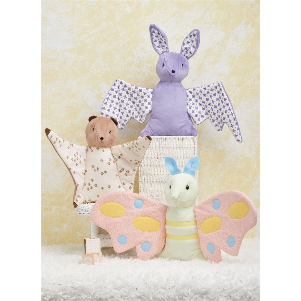 Simplicity Sewing Pattern S9940 Plush Bat Moth and Flying Squirrel 9940 Image 2 From Patternsandplains.com