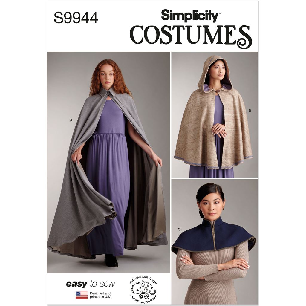 Simplicity Sewing Pattern S9944 Misses Capelet and Cape in Two Lengths by Scissor IMP Workshop 9944 Image 1 From Patternsandplains.com