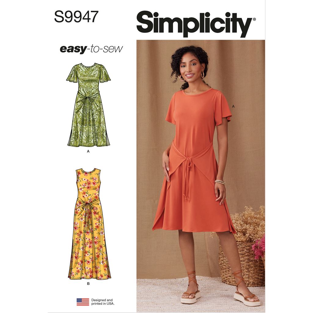 Simplicity Sewing Pattern S9947 Misses Knit Dress with Sleeve and Length Variations 9947 Image 1 From Patternsandplains.com