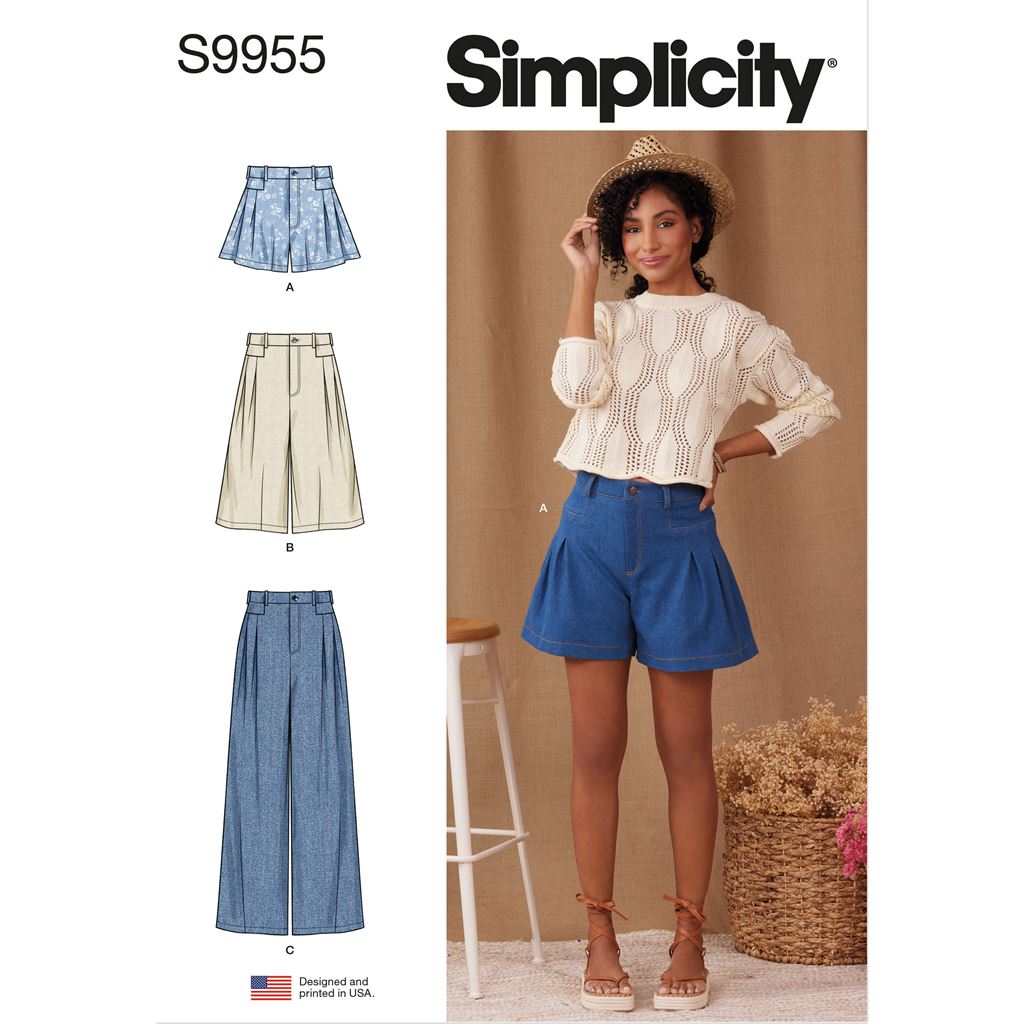 Simplicity Sewing Pattern S9955 Misses Shorts and Pants 9955 Image 1 From Patternsandplains.com