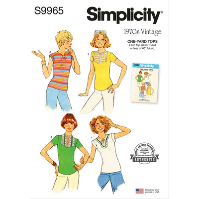 Simplicity Sewing Pattern S9965 Misses Knit Tops 9965 Image 1 From Patternsandplains.com