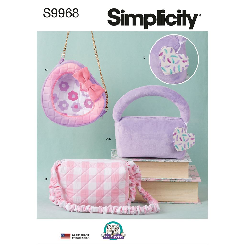 Simplicity Sewing Pattern S9968 Bags and Charm by Carla Reiss Design 9968 Image 1 From Patternsandplains.com