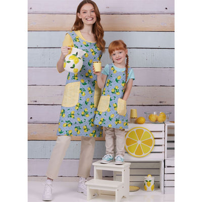 Simplicity Sewing Pattern S9969 Childrens and Misses Reversible Aprons 9969 Image 2 From Patternsandplains.com