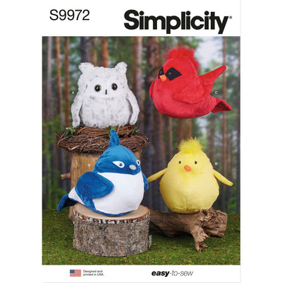 Simplicity Sewing Pattern S9972 Plush Birds 9972 Image 1 From Patternsandplains.com