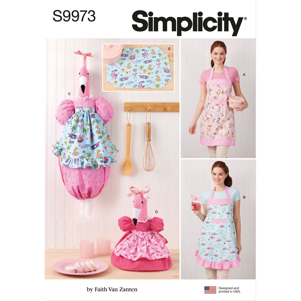 Simplicity Sewing Pattern S9973 Aprons and Kitchen Décor by Faith Van Zanten 9973 Image 1 From Patternsandplains.com