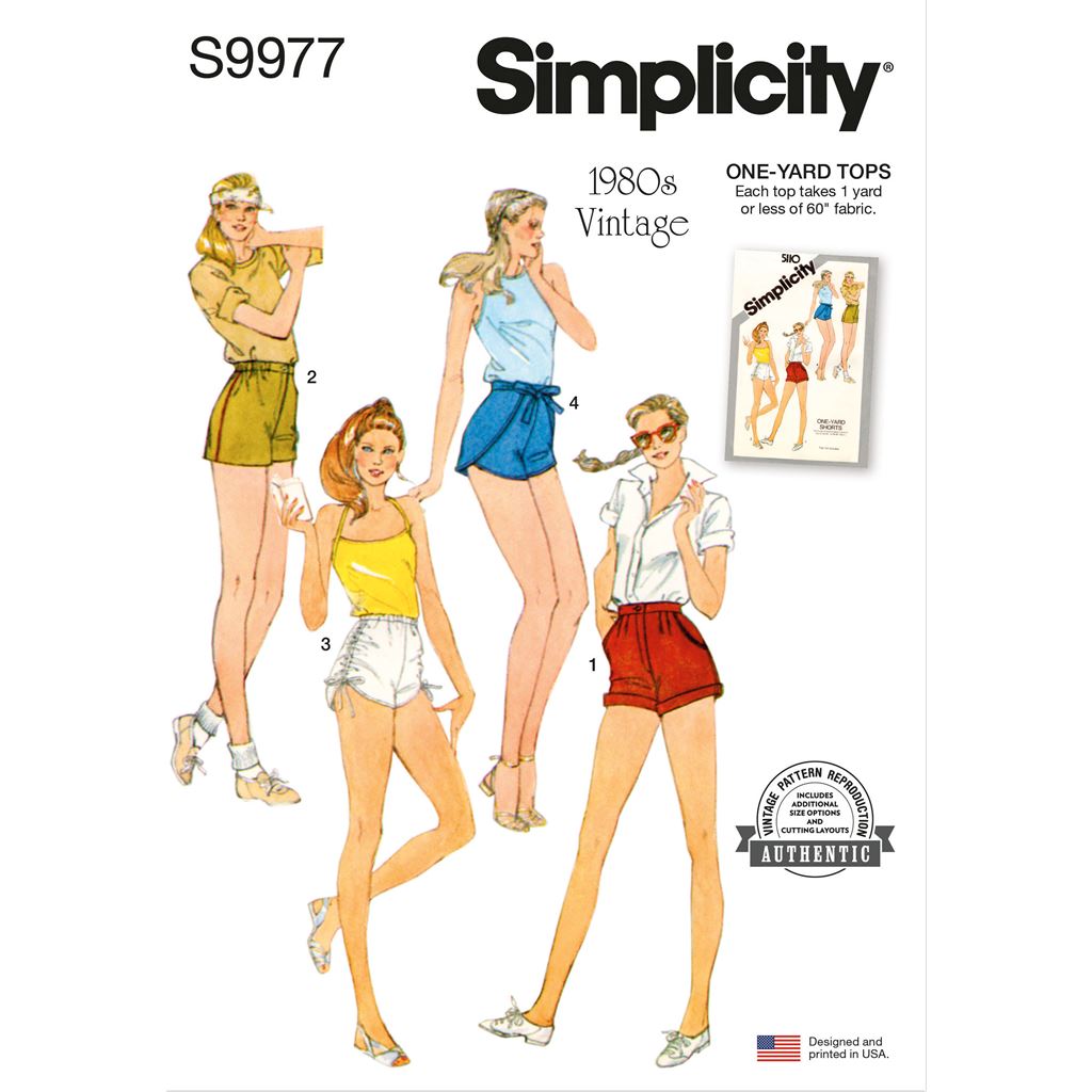 Simplicity Sewing Pattern S9977 Misses Shorts 9977 Image 1 From Patternsandplains.com