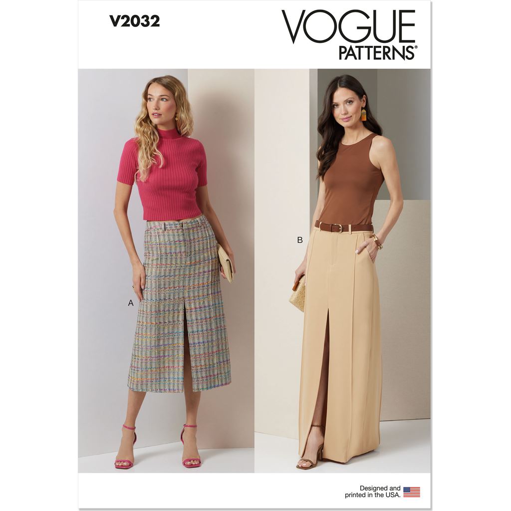 Vogue Pattern V2032 Misses Skirt in Two Lengths 2032 Image 1 From Patternsandplains.com