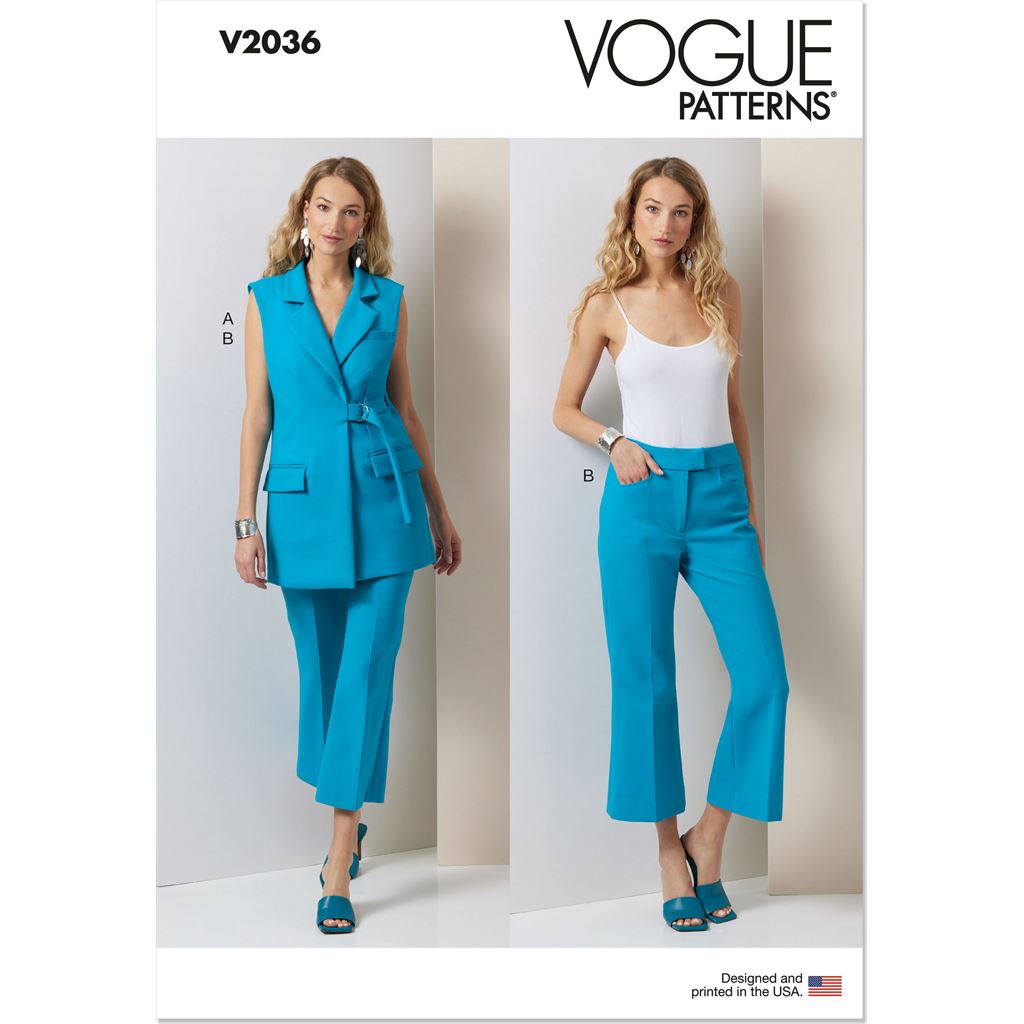 Vogue Pattern V2036 Misses Vest and Pants 2036 Image 1 From Patternsandplains.com