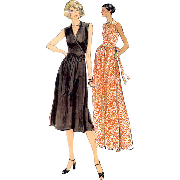Vogue Pattern V2040 Misses' Front Wrap Dresses by Diane von Furstenberg ...