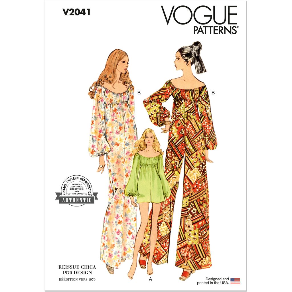 Vogue Pattern V2041 Misses Jumpsuit in Two Lengths 2041 Image 1 From Patternsandplains.com