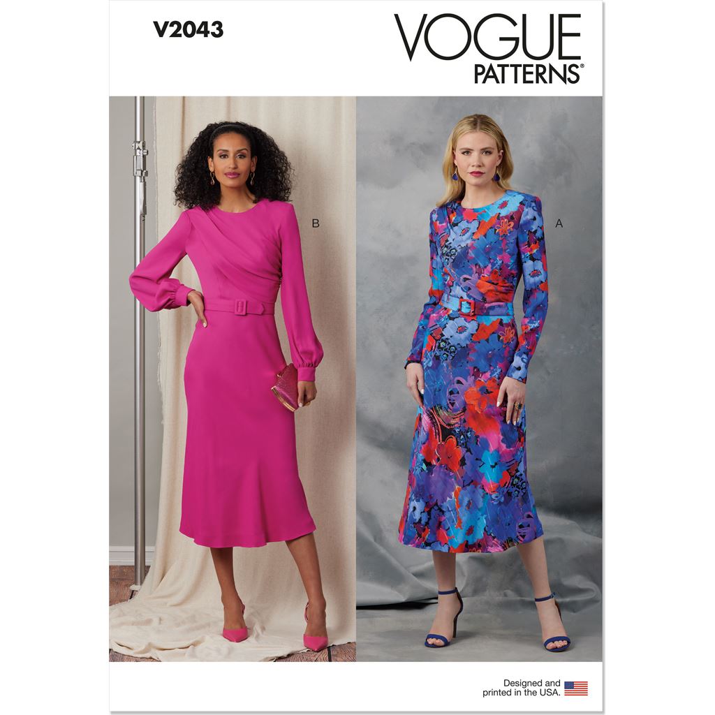Vogue Pattern V2043 Misses' Dresses and Belt 2043 - Patterns and Plains Vogue Pattern V2043 Misses' Dresses and Belt 2043 - Patterns and Plains
