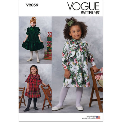 Vogue Pattern V2059 Childrens Dresses 2059 Image 1 From Patternsandplains.com