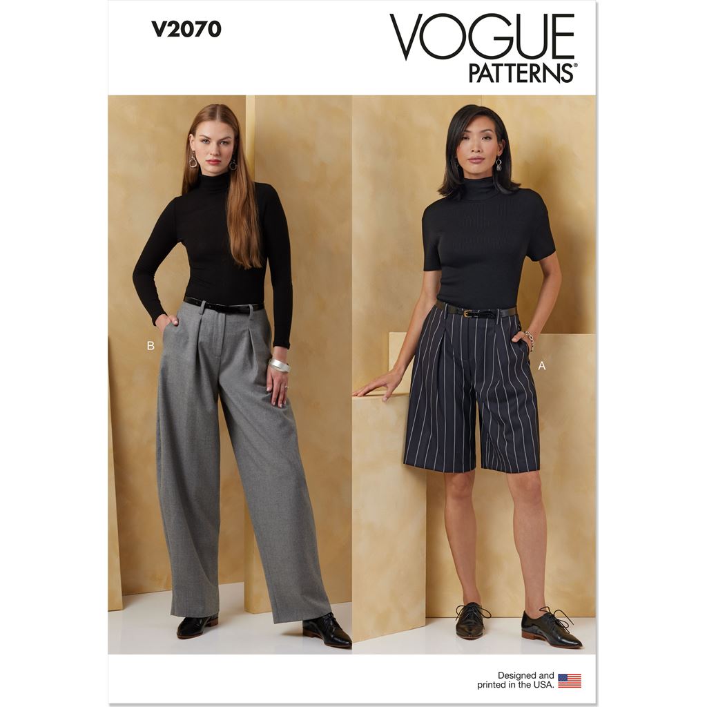 Vogue Pattern V2070 Misses Shorts and Pants 2070 Image 1 From Patternsandplains.com