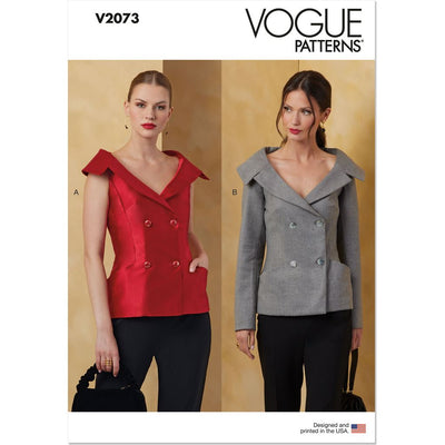 Vogue Pattern V2073 Misses Jacket with Sleeve Variations 2073 Image 1 From Patternsandplains.com