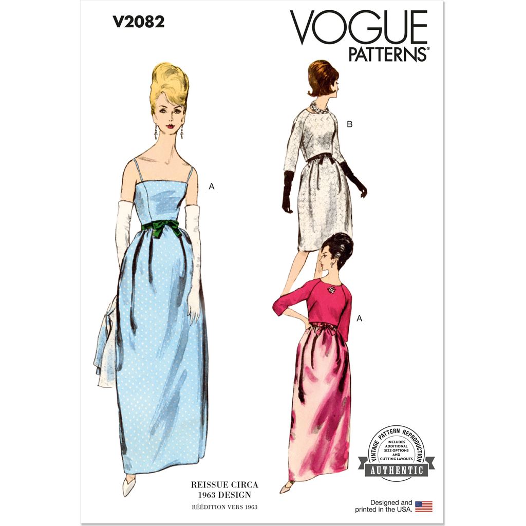 vogue evening dress sewing patterns Vogue Pattern V2082 Misses' Dress and Bolero 2082
