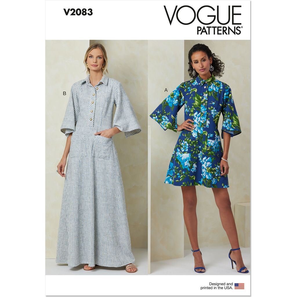 Vogue Pattern V2083 Misses Dress in Two Lengths 2083 Image 1 From Patternsandplains.com
