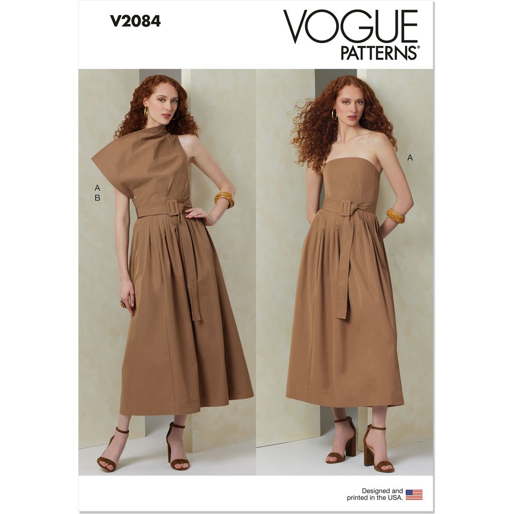 Vogue Pattern V2084 Misses Dress with Belt and Overbodice 2084 Image 1 From Patternsandplains.com